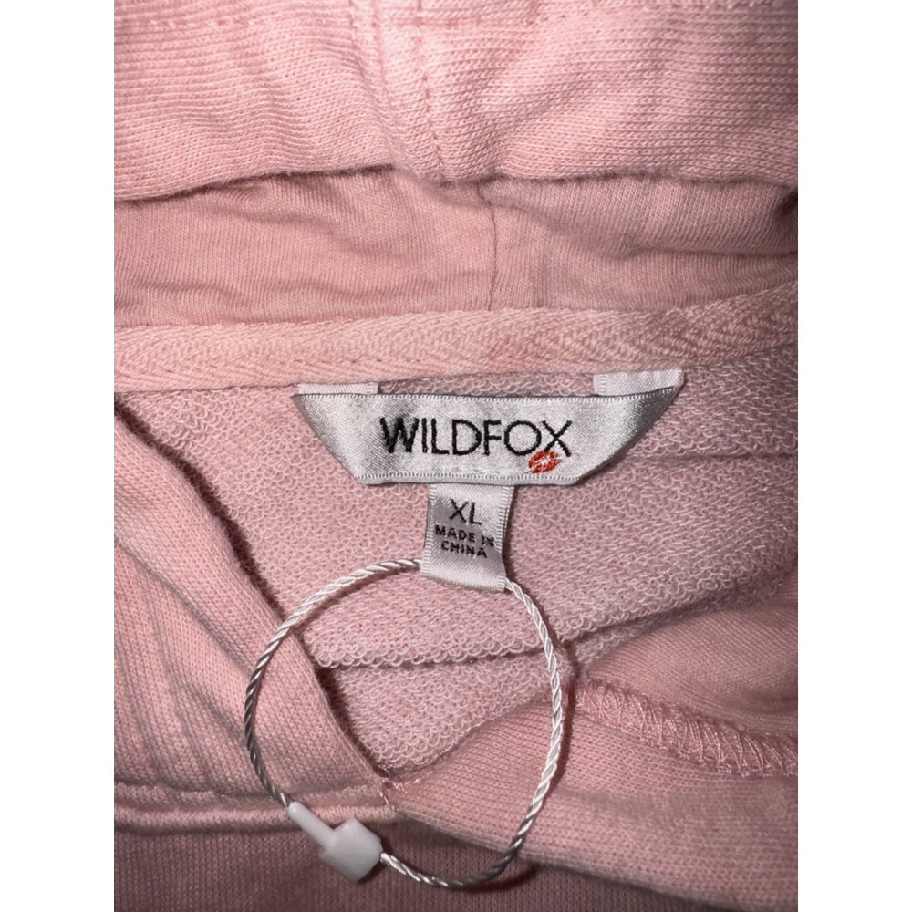 Wildfox Tie Dye Hoodie XL Pink French Terry Relaxed Oversized Lounge - Picture 3 of 11
